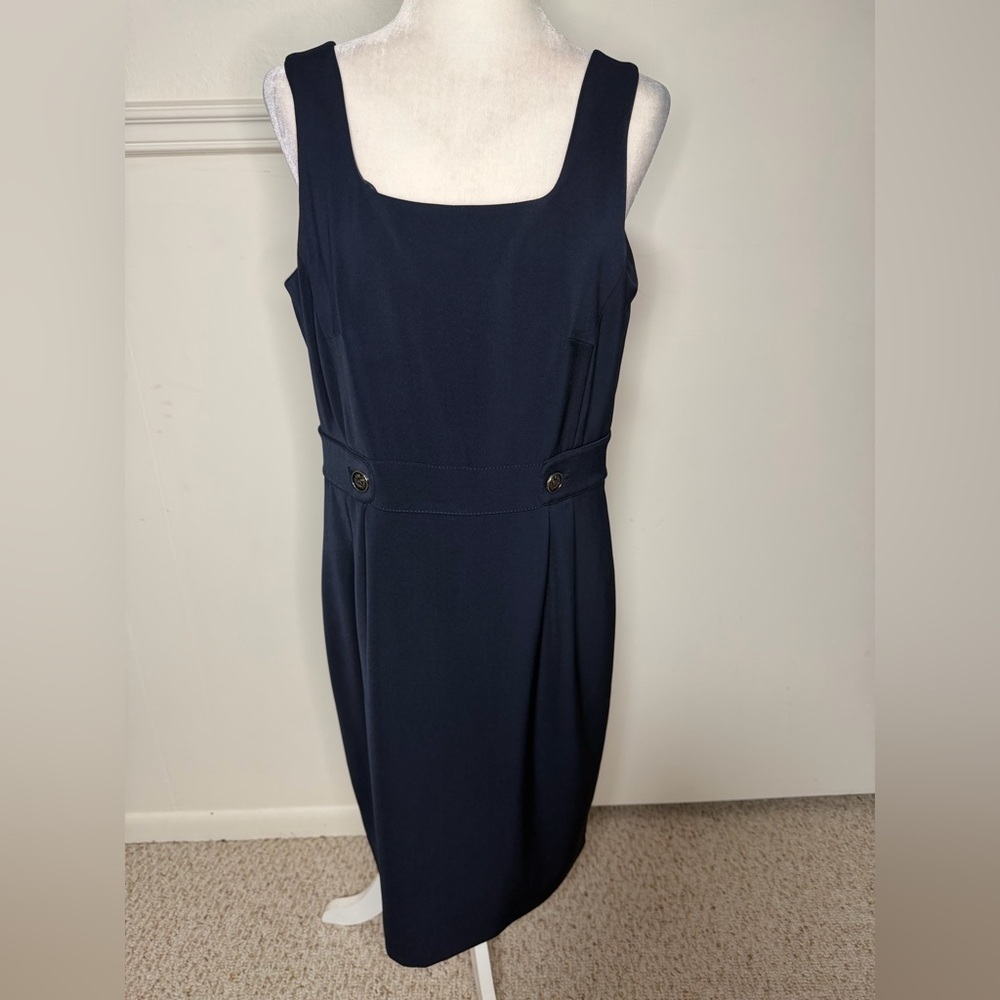 John Meyer Navy Square-Neck  Dress size 12 new with tag